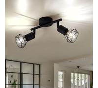 Soffitto Luce Gabbia Faretti Spot Barra Regolabile Salotto Camera Lampada Nero