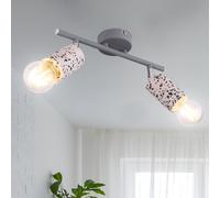 Soffitto Orientabile Plafoniera Grigio-Bianco Lampadario Camera Letto Posto [EEK: Inaditato]