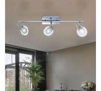 Soffitto Plafoniera Lampada Spot Cromo Mobile LED Luce Sala da Pranzo L 66cm