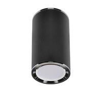 Soffitto Plafoniera Nero Ø 5,4cm H:10,6cm Piccolo Alluminio Cilindro GU10