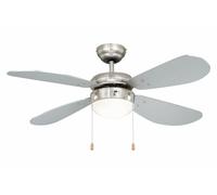Soffitto Ventilatore Con Luce Classic Nichel 105 CM Soggiorno Silenzioso