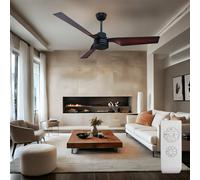 Soffitto Ventilatore Luogo Raffreddamento Vor-Rücklauf Timer Nero-Marrone Remoto