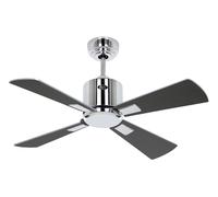 Soffitto Ventola Telecomando Eco Ventilatore da Neo III Bn 92 CM Wengè Argento