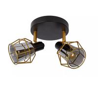 Soffitto Vetro Grigio Fumo Bronzo L: 20 CM E14 Corridoio Spot Lampada 2-flammig