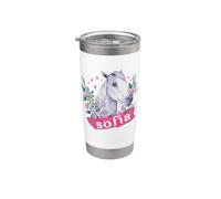 SOFIA - Bellissimo nome di ragazza con un bel cavallo Bicchiere termico in acciaio inox doppia parete