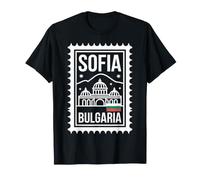 Sofia Bulgaria Francobollo Viaggio Souvenir Maglietta