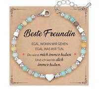 SOFIA FERRER Migliore amica, bracciale da donna in acciaio inox con dedica toccante, braccialetti dell'amicizia, regalo per sorella, amiche, idea regalo, compleanno (migliore)