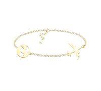 Sofia Milani - Bracciale da Donna in Argento 925 - Placcato in Oro - Ciondolo a Mappa del Mondo Viaggio e ad Aereo - B0355