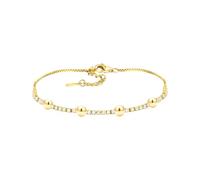 Sofia Milani - Bracciale da Donna in Argento 925 - Placcato Oro con Pietra Zircone - Ciondolo a Sfera - B0392