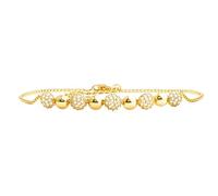 Sofia Milani - Bracciale da Donna in Argento 925 - Placcato Oro con Pietra Zircone - Ciondolo a Sfera - B0394