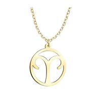 Sofia Milani - Collana da Donna in Argento 925 - Placcata in Oro - Ciondolo a Segno Zodiacale Ariete - N0733