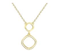Sofia Milani - Collana da Donna in Argento 925 - Placcata in Oro con Pietra Zircone - Ciondolo a Cerchio - N0555