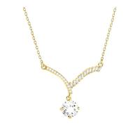 Sofia Milani - Collana da Donna in Argento 925 - Placcata in Oro con Pietra Zircone - Ciondolo a Pietra Zircone - N0850