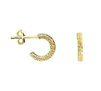 SOFIA MILANI - Orecchini da Donna in Argento 925 - Placcati in Oro - Creoli Martellato a Vintage - E1230
