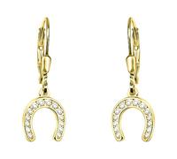 SOFIA MILANI - Orecchini da Donna in Argento 925 - Placcati in Oro e con Pietra Zircone - Orecchino Pendente a Ferro di Cavallo - E2257