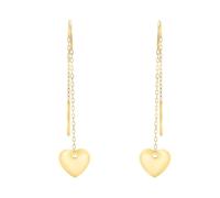 SOFIA MILANI - Orecchini da Donna in Argento 925 - Placcati in Oro - Orecchino a Filo a Cuore Barra - E2677
