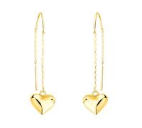 SOFIA MILANI - Orecchini da Donna in Argento 925 - Placcati in Oro - Orecchino a Filo a Cuore Barra - E2681
