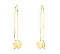 SOFIA MILANI - Orecchini da Donna in Argento 925 - Placcati in Oro - Orecchino a Filo a Trifoglio Barra - E2679