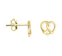 SOFIA MILANI - Orecchini da Donna in Argento 925 - Placcati in Oro - Orecchino a Perno a Cuore Pretzel - E1204