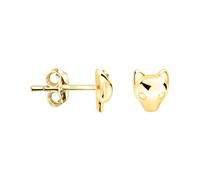 SOFIA MILANI - Orecchini da Donna in Argento 925 - Placcati in Oro - Orecchino a Perno a Gatto - E2795
