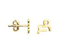 SOFIA MILANI - Orecchini da Donna in Argento 925 - Placcati in Oro - Orecchino a Perno a Segno Zodiacale Capricorno - E2127