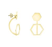 SOFIA MILANI - Orecchini da Donna in Argento 925 - Placcati in Oro - Orecchino a Perno ad Esagono - E1361