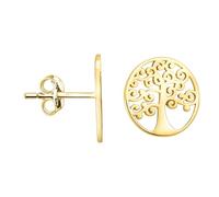 SOFIA MILANI - Orecchini Donna Argento 925 - Placcati in Oro - Orecchini a Perno Albero della Vita - 21085