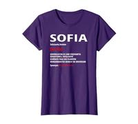 Sofia Nome Divertente Scritta Umorismo Maglietta, Donna, Viola, S