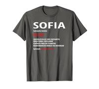 Sofia Nome Divertente Scritta Umorismo Maglietta, Uomo, Asfalto, S