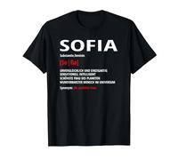 Sofia Nome Divertente Scritta Umorismo Maglietta, Uomo, Nero, S