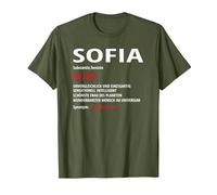 Sofia Nome Divertente Scritta Umorismo Maglietta, Uomo, Oliva, S