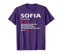 Sofia Nome Divertente Scritta Umorismo Maglietta, Uomo, Viola, S
