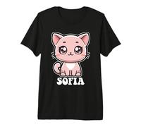 Sofia - Simpatico Gatto Gattino per Ragazze, Nome Sofia Maglietta Premium