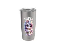 Sofia - Simpatico unicorno per ragazze, nome Sofia Bicchiere termico in acciaio inox doppia parete
