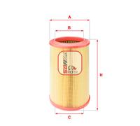 SOFIMA S 1250 A Filtro aria per ALFA ROMEO,LANCIA