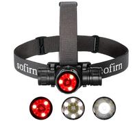 Sofirn HS21 - Lampada frontale a LED con luce rossa, ricaricabile, con riflettore, sensore di movimento, potente faro impermeabile per adulti, campeggio, caccia, elmi, lavoro, emerenza