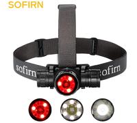 Sofirn HS21 SFT40 LED 2000lm Lampada frontale rossa 18650 Torcia ricaricabile USB C Potente faro con sensore a infrarossi