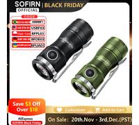 Sofirn Mini SC13 SST40 LED 1300lm Torcia tattica 18350 ricaricabile 6000K Portachiavi con luce magnetica