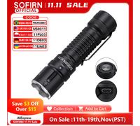 Sofirn SC33 XHP70.3 HI 4700-5300K torcia a LED 5200lm potente torcia ricaricabile USB C 21700 con luce esterna E-switch di coda