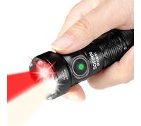 Sofirn SR20 MINI, 1200 lm, torcia con 5 modalità di luce rossa, 150 lm, luce rossa, impermeabile IPX8, mini torcia con cordino e magnete per coda, piccola torcia per attività all'aperto, caccia