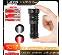 Sofirn SR20 MINI 18350 Torcia ricaricabile USB C 1200lm Potente torcia EDC CSP2323 Luce LED 5700K Luce bianca e rossa