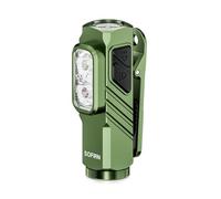 Sofirn ST10 Mini Torcia Led Potente Professionale, 1000LM Spot|500LM Flood|660NM Rossa, Magnetiche, Type-C, Clip, IPX6, Torcia Ricaricabile Per Casa, Passeggiata Col Cane, Pesca, Emergenze (verde)