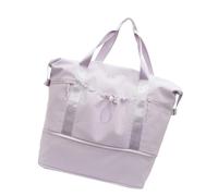 Sofisticata borsa da palestra espandibile, ergonomica, in tessuto Oxford, impermeabile, separazione a secco e bagnato, comoda maniglia per il trasporto, borsa da viaggio funzionale, Viola, Bellezza di
