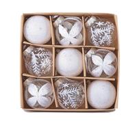 Sofisticata collezione ornamenti natalizi nove eleganti palline decorative
