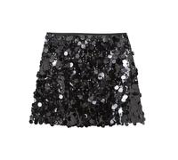 Sofisticata gonna donna corta paillettes mezza moda pezzo dichiarazione