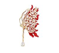 Sofisticata spilla a farfalla con cristalli colorati in lega spilla da donna accessorio per abbigliamento alla moda spilla leggera per le donne