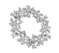 Sofisticata spilla da bavero a forma di corona in robusto farbic facile da indossare per feste e spettacoli teatrali accessorio elegante spilla floreale, Misura unica, come descritto