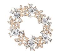 Sofisticata spilla da bavero a forma di corona in robusto farbic facile da indossare per feste e spettacoli teatrali accessorio elegante spilla floreale, Misura unica, come descritto