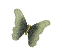 Sofisticata spilla ricamata a forma di farfalla ornamento leggero costruzione solida chiusura per funzione notturna leggera ricamo distintivo pin per uso professionale, Misura unica, come descritto