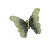 Sofisticata spilla ricamata sul petto, ornamento a farfalla, leggera, chiusura solida per funzione notturna, design ricamato con chiusura a farfalla, Misura unica, come descritto